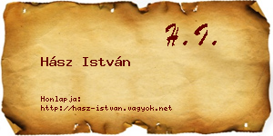 Hász István névjegykártya