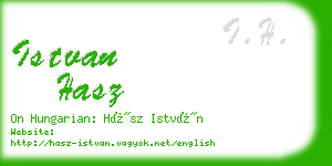 istvan hasz business card